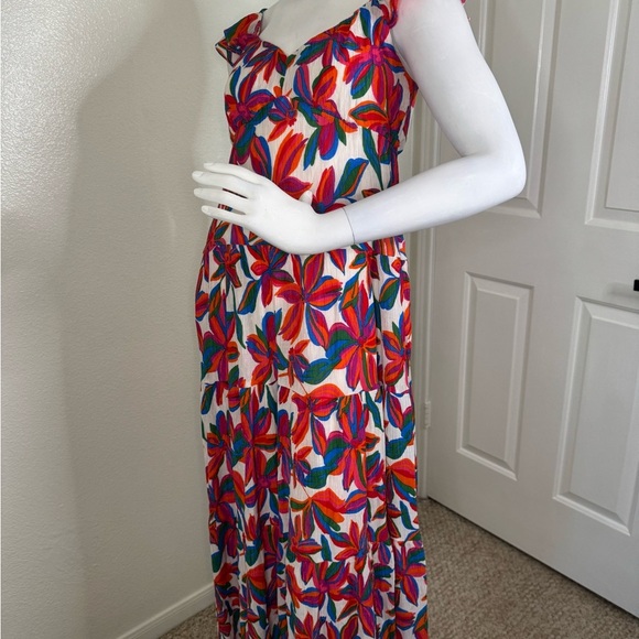 Skies Are Blue Red and White Sleeveless Maxi Sundress Size Small.  #151 - Picture 3 of 17